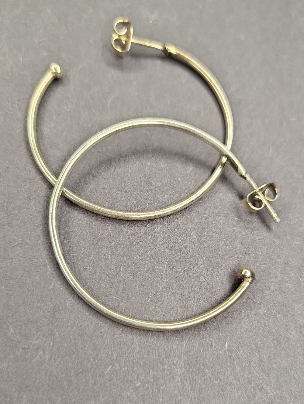 Sterling Silver Open Hoop Earrings